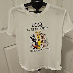 White Dog Graphic T-Shirt